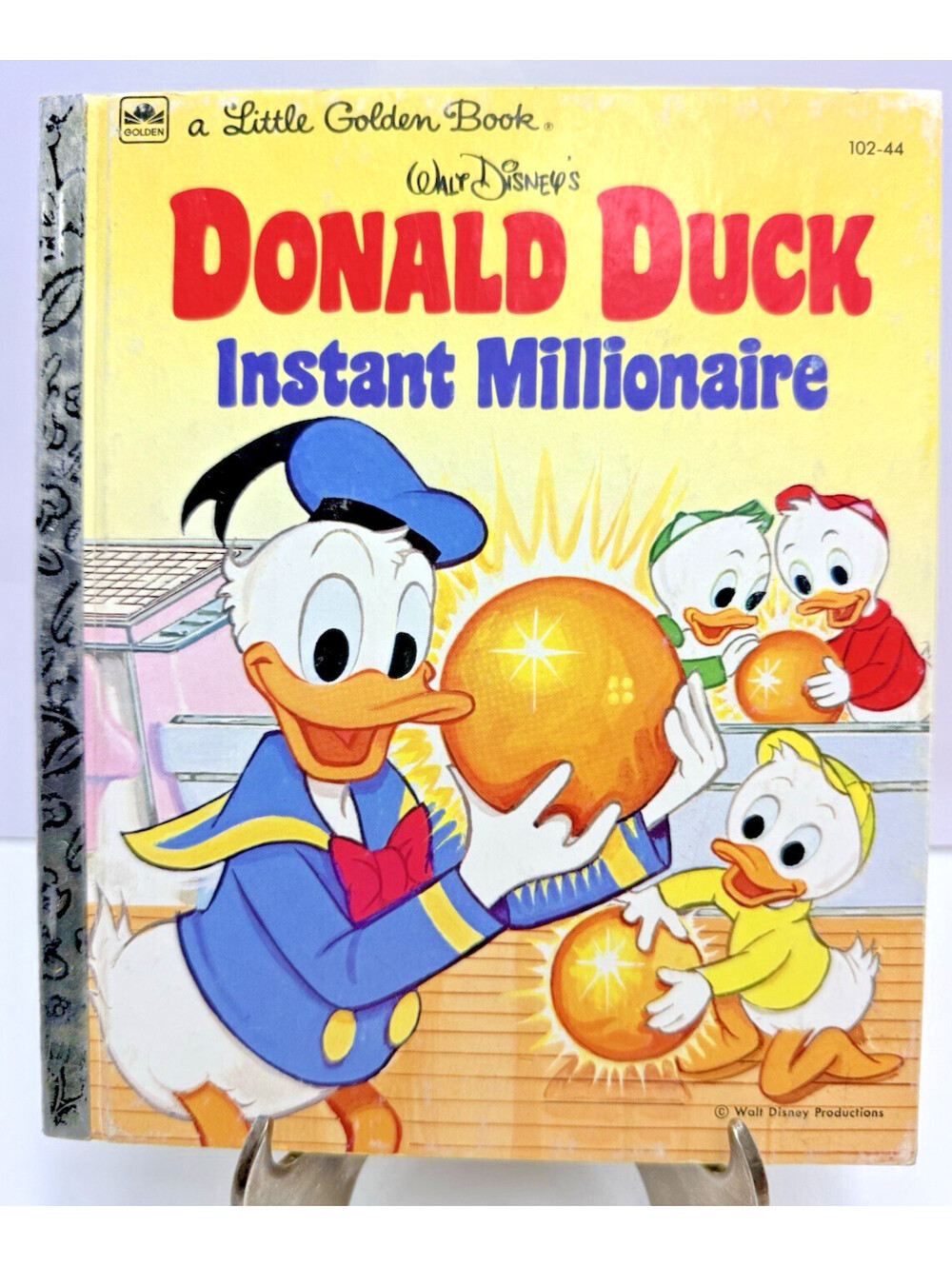 Vtg 1978 Donald Duck Instant Millionaire Children Kids Little Golden Book 70s